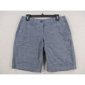 Ann Taylor Loft Womens Chambray Shorts Size 4 Blue New With Tags